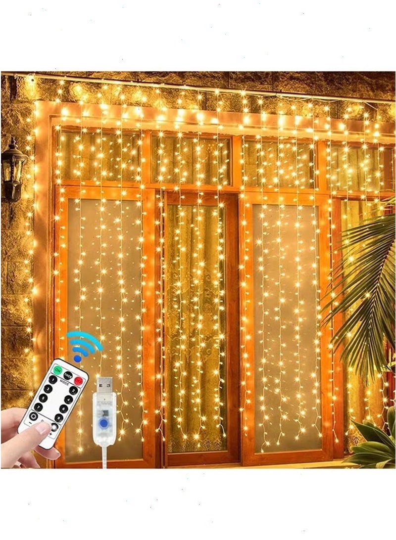 Ramadan Lights, Ramadan Decorations, LED String Lights, Ramadan Curtain String Lights, Suitable for Home, Outdoor, Indoor Backdrops, Windows (6.5 x 6.5 ft) - Image 3